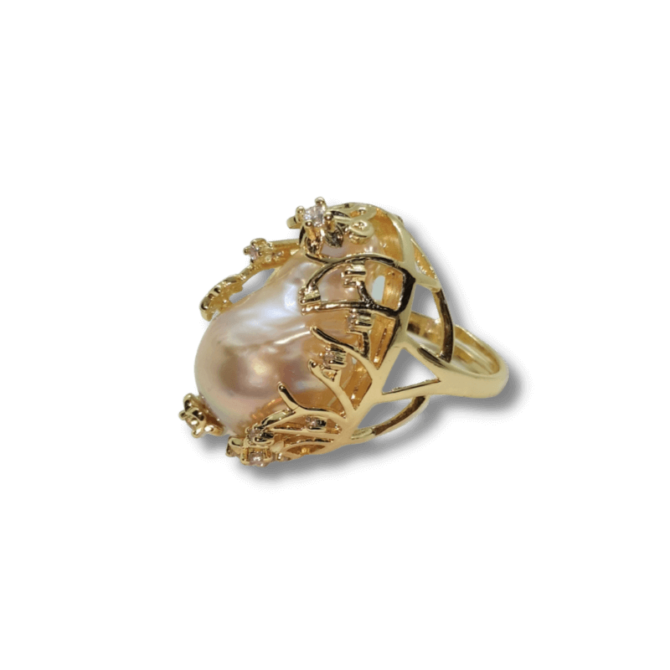 Tree Branches Pearl Ring - Image 2