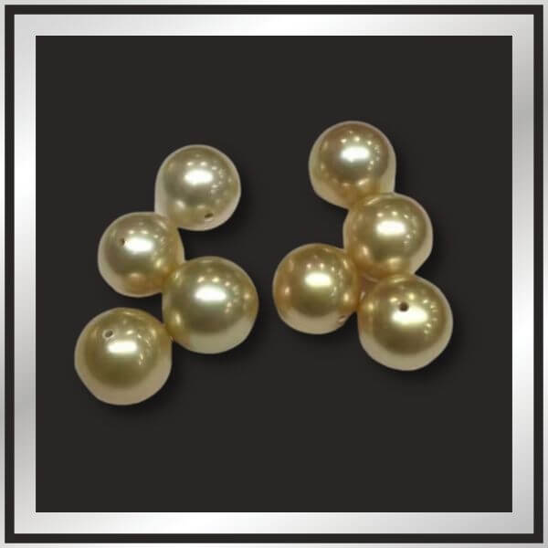 loose drilled golden loose pearls